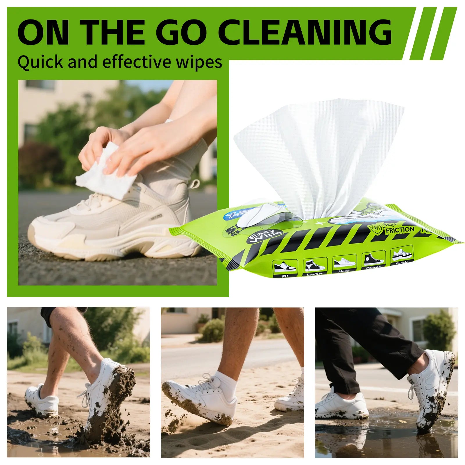 X-SMILE Shoe Care Kit (1 Set): Shoe Cleaning and Care Kit Including Dry Cleaner, Stain Removal Wipes, Basketball Shoe Cleaner, and Dedicated Brushes