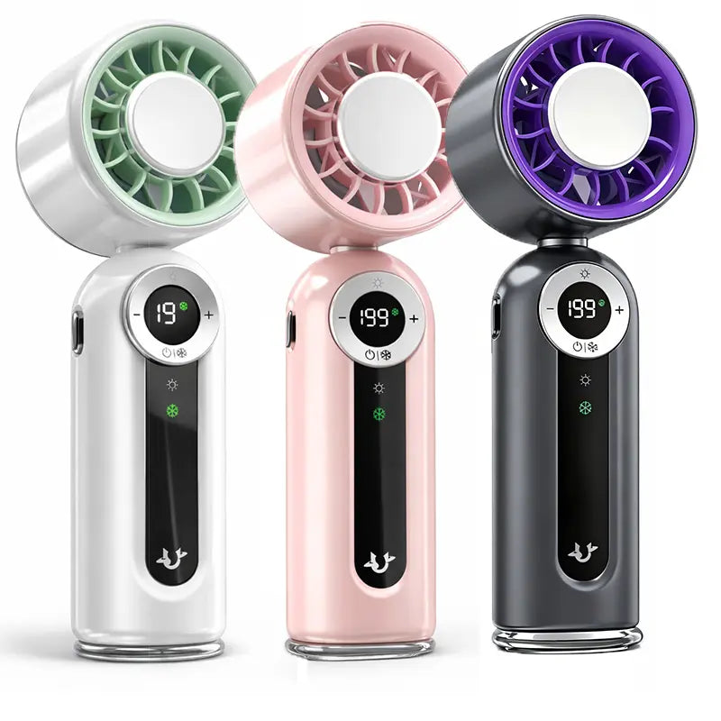 199-Level Precise Wind Control Cordless Wireless Portable Cooling Ice Fan - Foldable, Adjustable, Automatic Settings, Airflow Enhancer for Summer Travel & Outdoor Household Appliance Essential